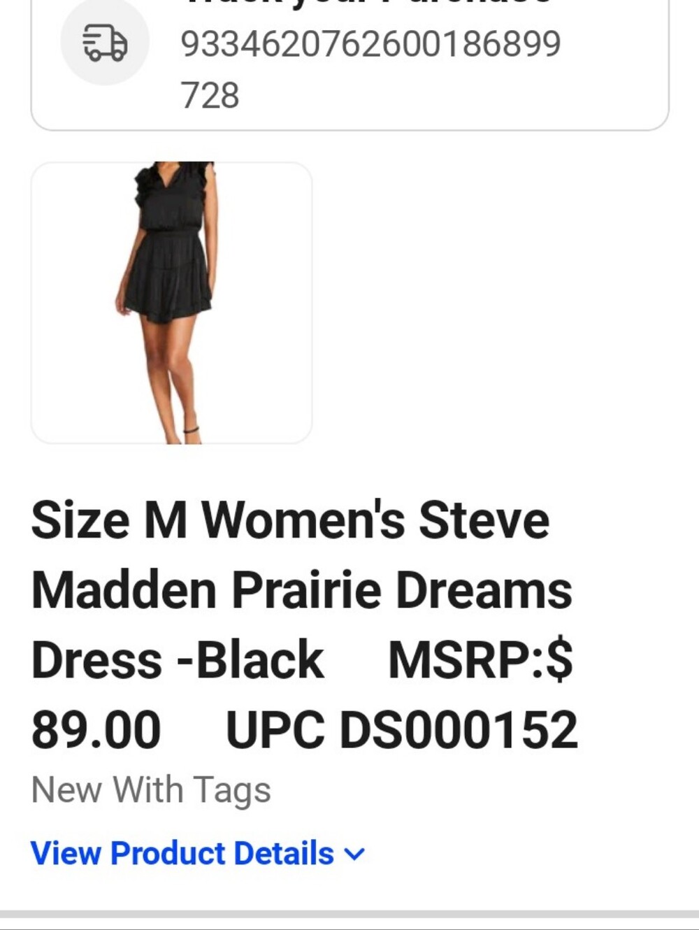 Steve Madden Black Ruffled Mini Dress